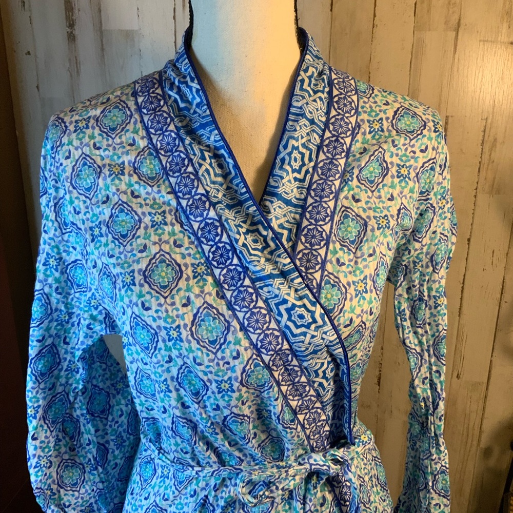Oscar de la Renta cotton shirt robe. Size M - Picture 2 of 6